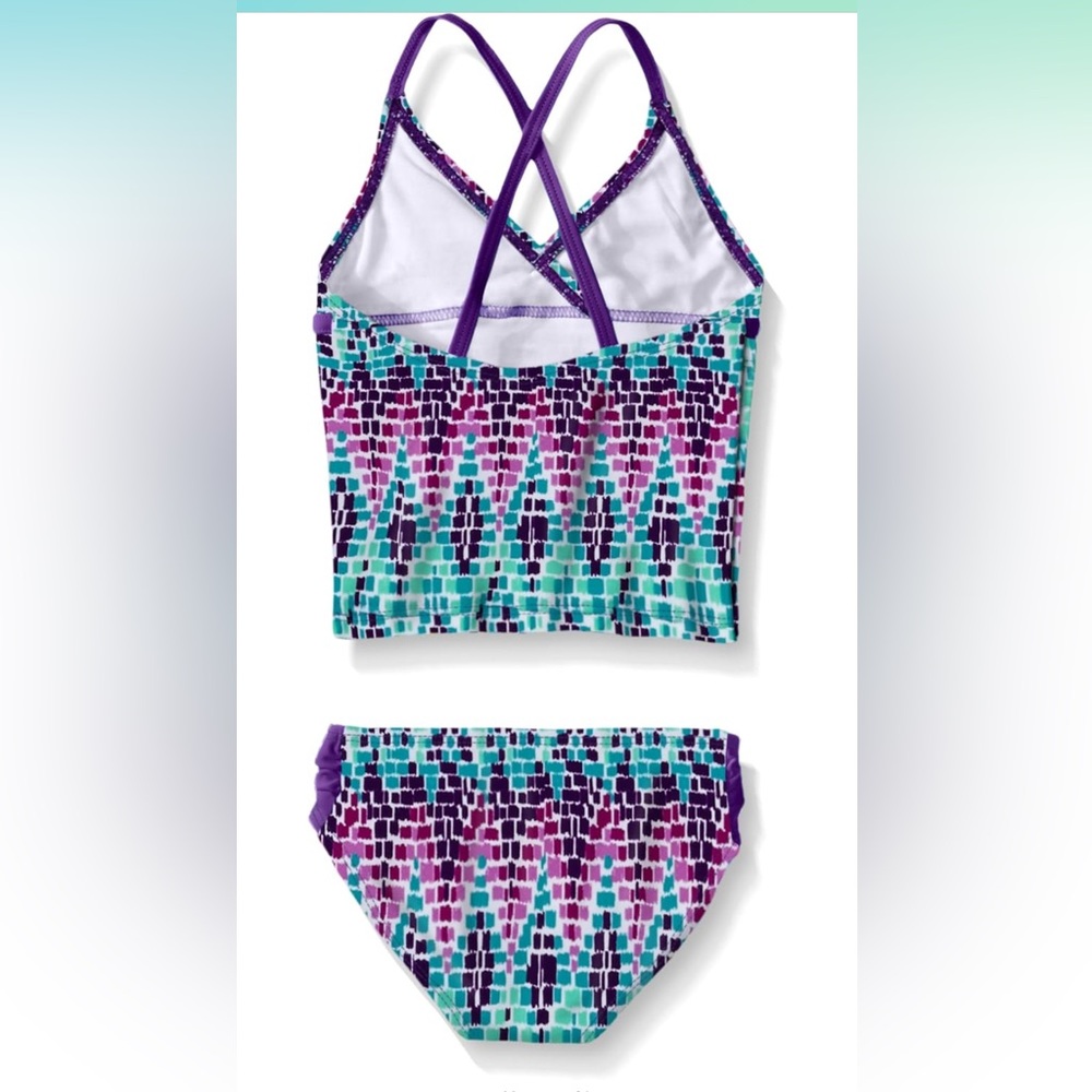 Kanu Surf Girls Candy Beach Sport 2-Piece Tankini Swimsuit New With Tags Size 14 - Picture 2 of 3